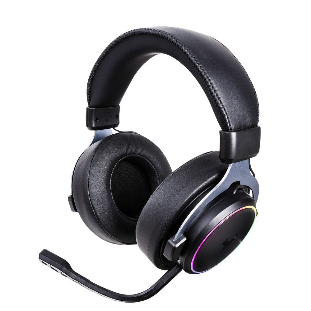 Audífonos Gamer Inalámbricos On ear Beast STF MSI-105 Videojuegos, Micrófono removible, 12 hrs uso, Low Latency, Luz RGB