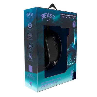 Mouse Gamer STF Beast Abysmal Arsenal Prime Óptico gaming para computadora Negro