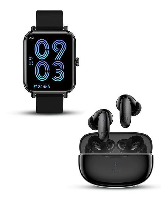 Kit STF Smartwatch Reloj Kronos Ultimate + Audífonos True Wireless Icon