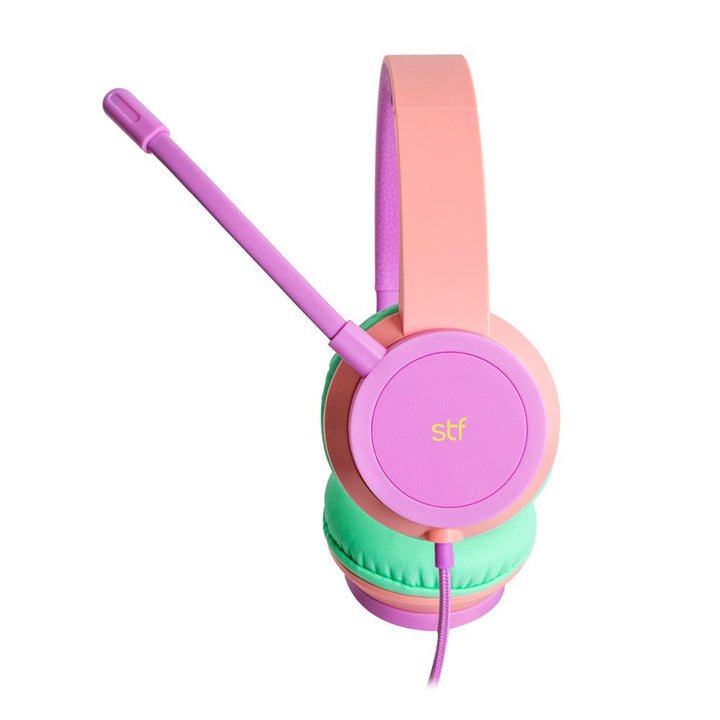 Audífono alámbrico On ear | STF VIVA! | para computadora, micrófono Sweet Rosa - STF - ST-H78051