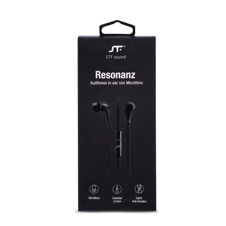 Audífonos alámbricos In-ear | STF Resonanz | Manos libres con micrófono Negro - STF - ST-E29066