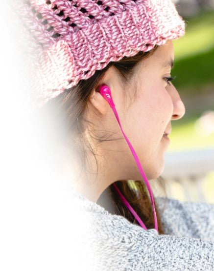 Audífonos alámbricos in ear | STF Resonanz | Manos libres con micrófono Rosa - STF - ST-E29318