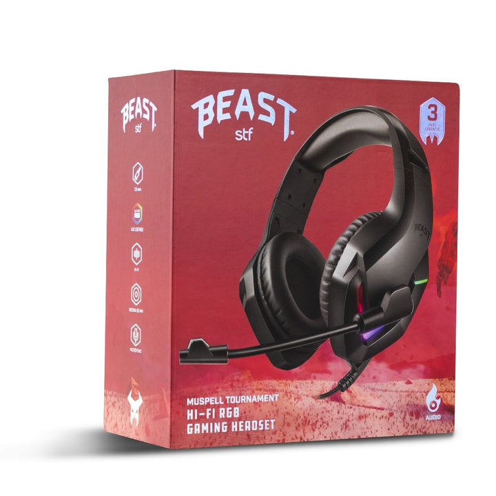 Audífonos Gamer | STF Beast Muspell Tournament | Hi-Fi gaming para computadora Negro - STF - STG-H32547