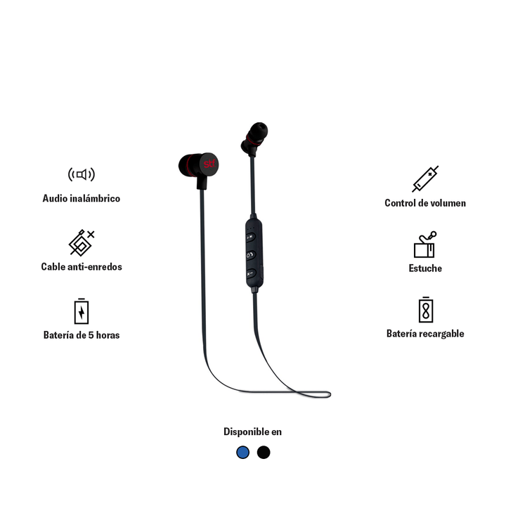 Audífonos inalámbricos In ear | STF Gravity | Micrófono para llamadas Azul - STF - ST-E32613