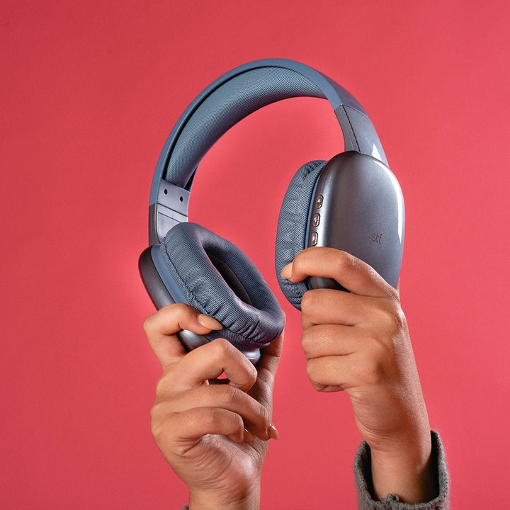Audífonos inalámbricos On ear | STF Aurum | Micrófono 10 horas uso Azul - STF - ST-H16468