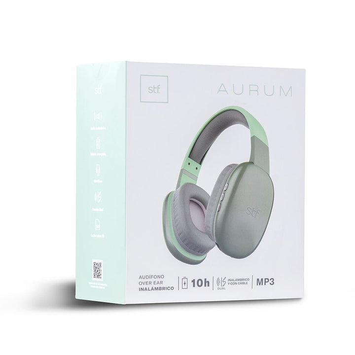 Audífonos inalámbricos On ear | STF Aurum | Micrófono 10 horas uso Verde - STF - ST-H16475