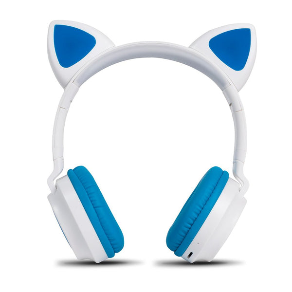 Audífonos Inalámbricos On ear | STF Katu | Micrófono Orejas Gato Blanco - STF - ST-H04740