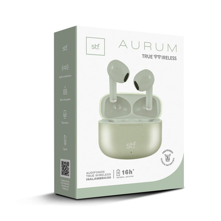 Audífonos inalámbricos True Wireless | STF Aurum | Cancelación de ruido Verde - STF - ST-E01423