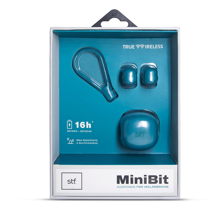 Audífonos inalámbricos True Wireless | STF Mini Bit | in ear IPX4 4 h Aqua - STF - ST-E78174