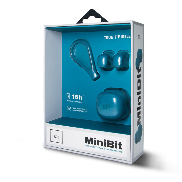 Audífonos inalámbricos True Wireless | STF Mini Bit | in ear IPX4 4 h Aqua - STF - ST-E78174