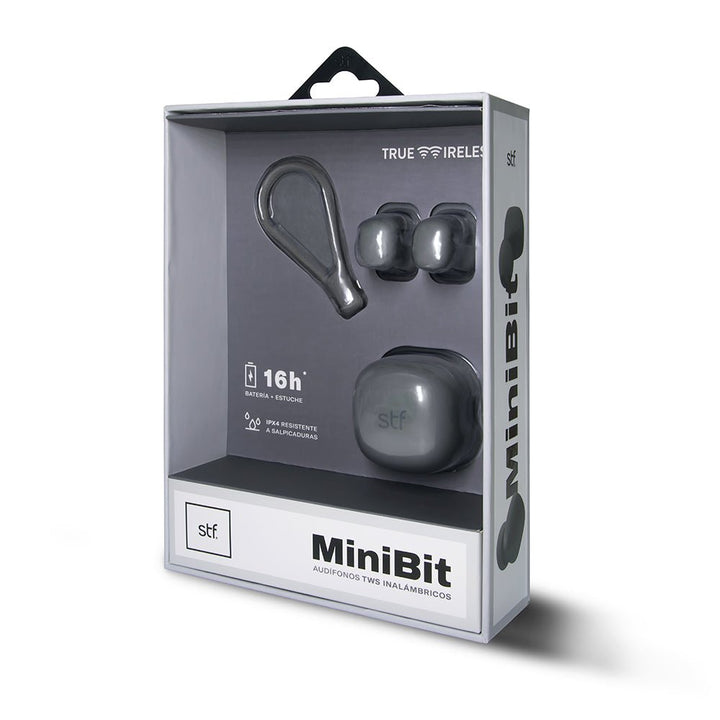 Audífonos inalámbricos True Wireless | STF Mini Bit | in ear IPX4 4 h Gris - STF - ST-E78419