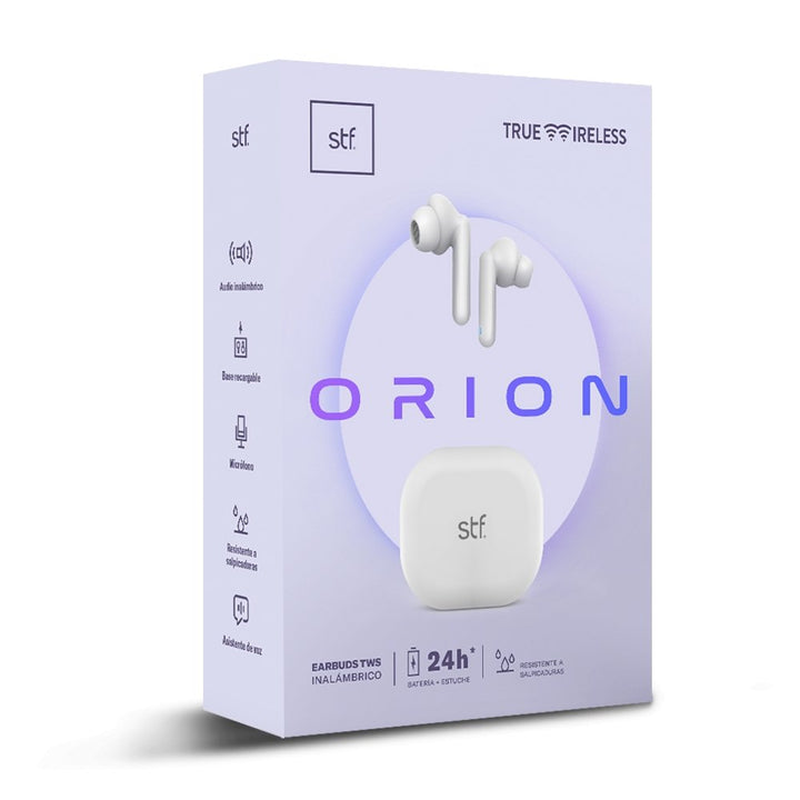 Audífonos inalámbricos True Wireless | STF Orion | Resistencia al agua IPX4 Blanco - STF - ST-E80827