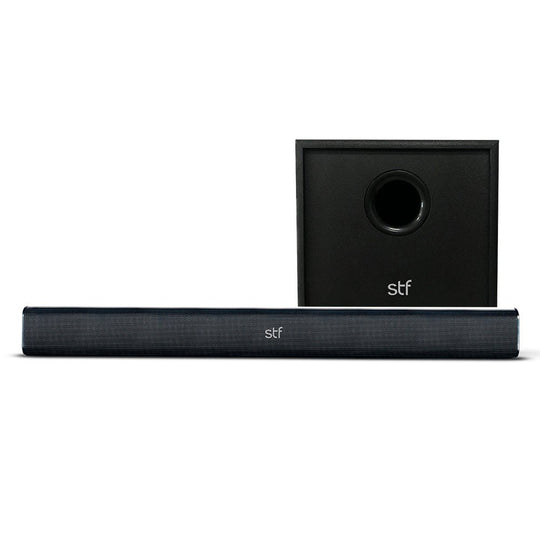 Barra de sonido STF Alud Pro: 2.1 subwoofer, audio óptico, 35W, audio inalámbrico