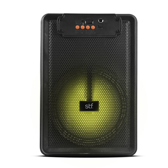 Bocina inalámbrica portátil STF Nitro: 6.5" pulgadas, portátil con luz led