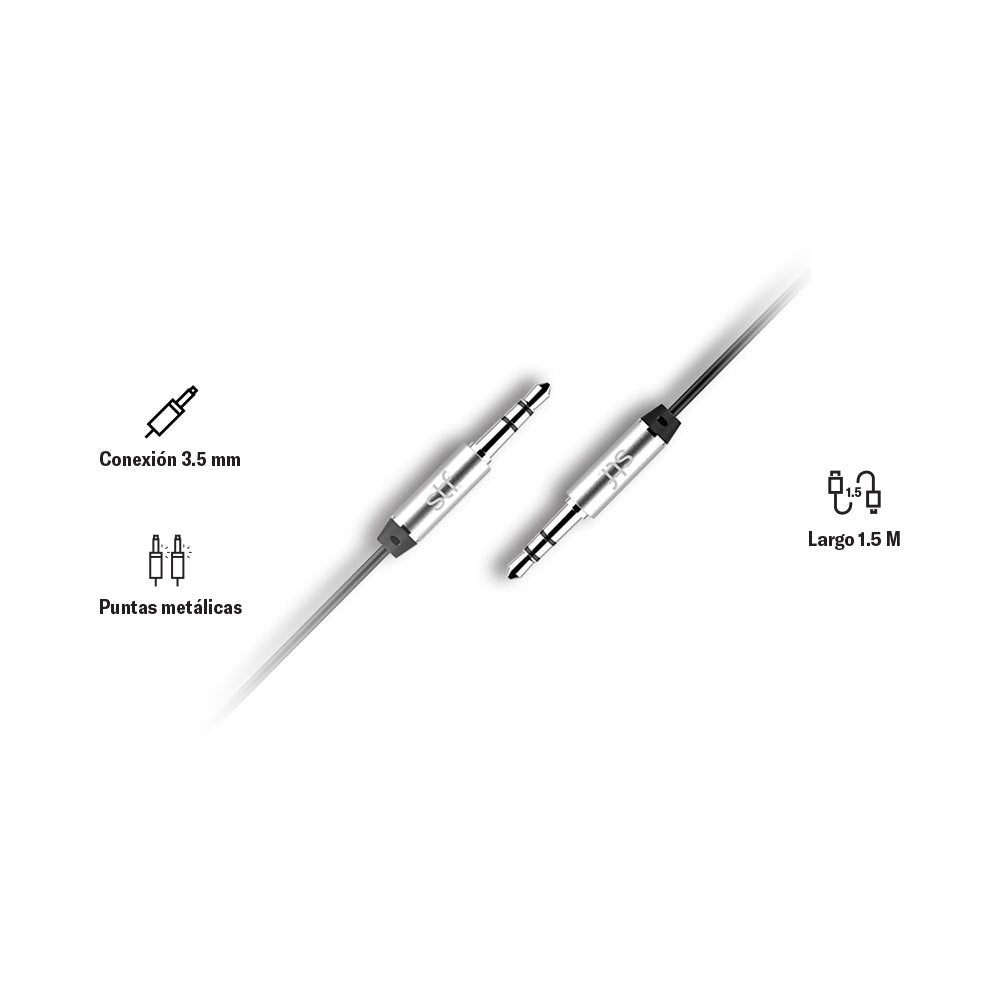 Cable audio | STF Auxiliar | Hi-Fi 1.5 metros 3.5mm - STF - ST-A02817