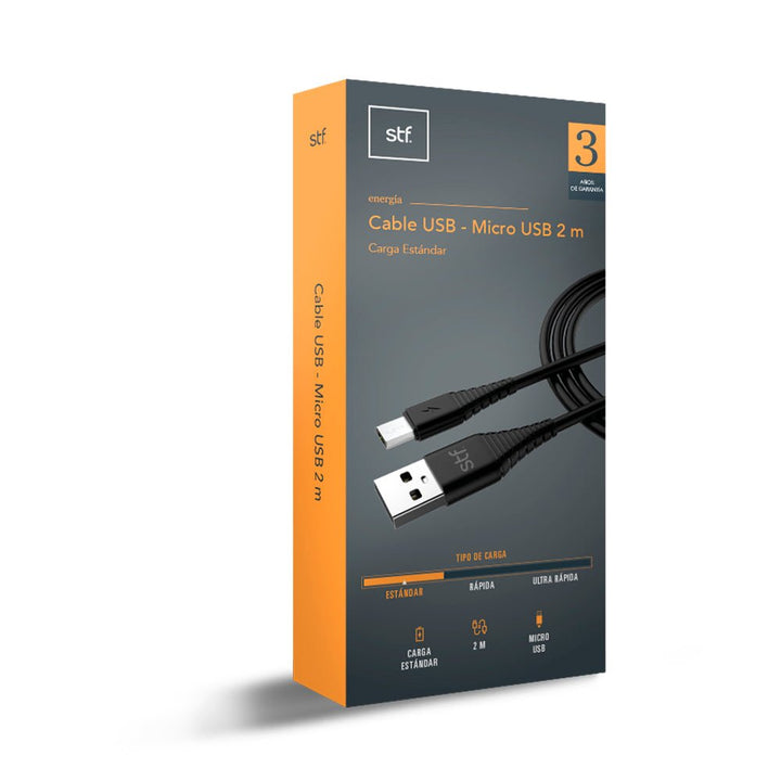 Cable para celular | STF Micro USB | Carga estándar 2 metros - STF - ST-A02657