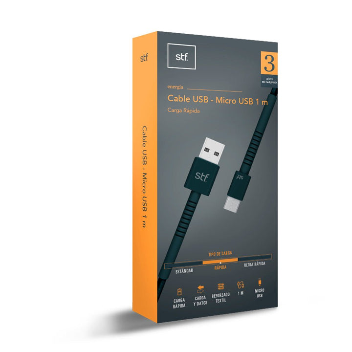 Cable para celular | STF Micro USB | Carga rápida 1 metro - STF - ST-A02718