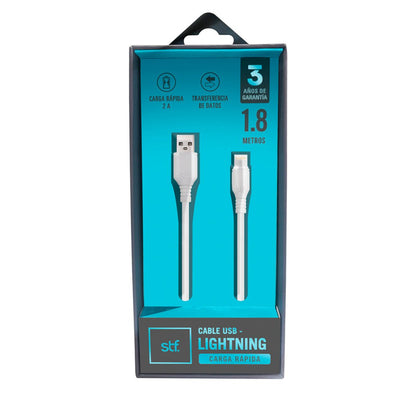 Cable para celular | STF Tipo USB - Lighting | Carga rápida 1.8 m - STF - ST-A36854