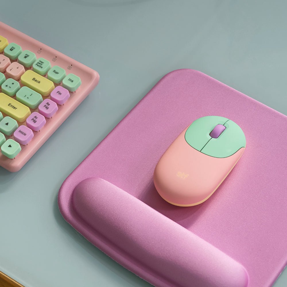 Kit Teclado + Mouse inalámbrico | STF VIVA! | para computadora Sweet Rosa - STF - ST-A93461