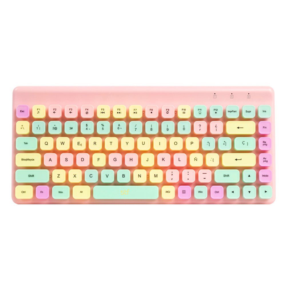 Kit Teclado + Mouse inalámbrico | STF VIVA! | para computadora Sweet Rosa - STF - ST-A93461