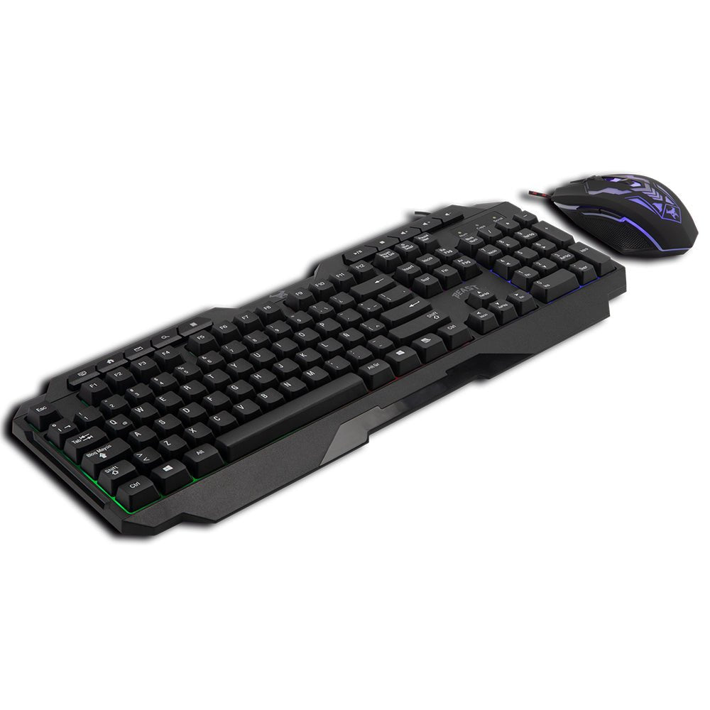 Kit Teclado y Mouse Gamer |STF Beast Abysmal |luz led gaming para computadora - STF - STG-P16833
