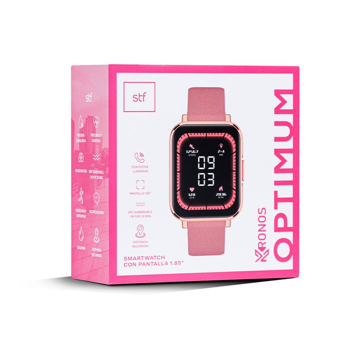 Smartwatch reloj inteligente | STF Kronos Optimum | 1.85", IP67 Rosa - STF - ST-W36212