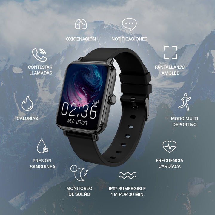 Smartwatch reloj inteligente | STF Kronos Ultimate | AMOLED 1.78", IP67 - STF - ST-W36236